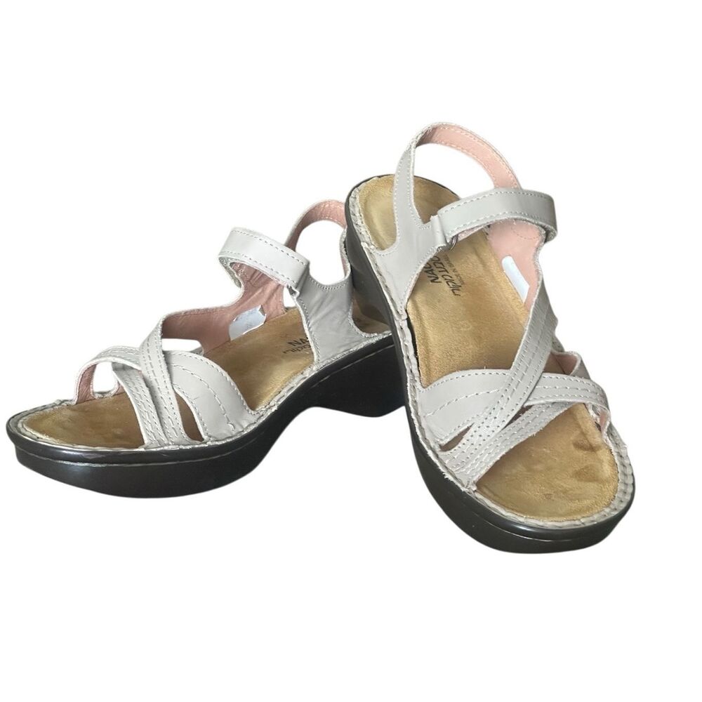 Naot Women's Beige and Black Sandals